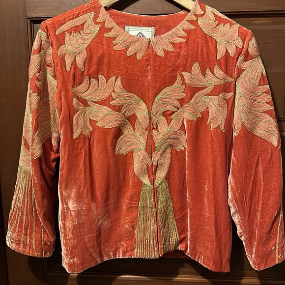 NWT Chasing Unicorns Movin on Up Velvet Jacket Size L - Picture 5 of 9